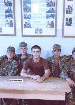 Vahe Asatryan in Hadrut with his friends